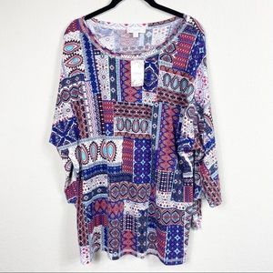 Suzanne Betro 🌷3x$25 nwt patchwork paisley top size large